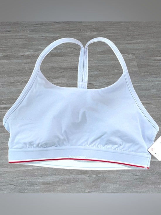 lululemon athletica Other - Lululemon Flow Y Bra Light Serene Blue Red Stripe B/C Cup NWT Tennis Yoga